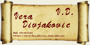 Vera Divjaković vizit kartica